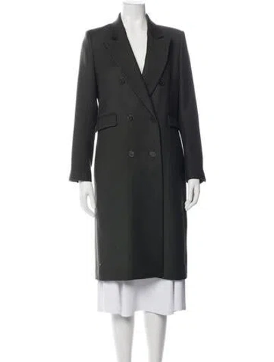 Pre-owned Sandro Wool Coat In Green