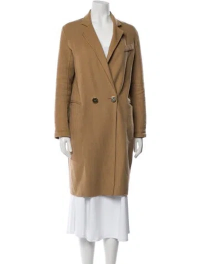 Pre-owned Sandro Wool Coat In Neutral