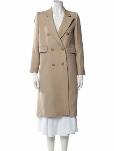 Pre-owned Sandro Wool Coat In Neutral