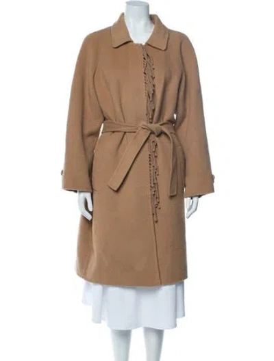 Pre-owned Sandro Wool Coat In Neutral