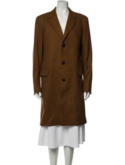 Pre-owned Sandro Wool Coat In Neutral