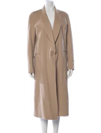 Pre-owned Sandro Wool Coat In Neutral