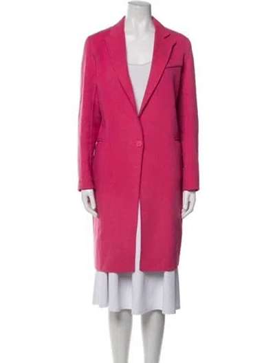Pre-owned Sandro Wool Coat In Pink