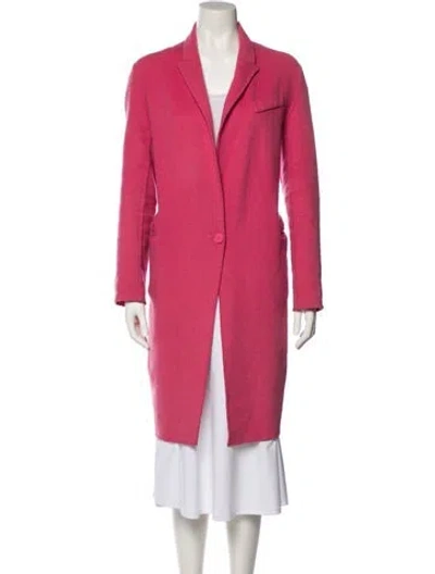 Pre-owned Sandro Wool Coat In Pink