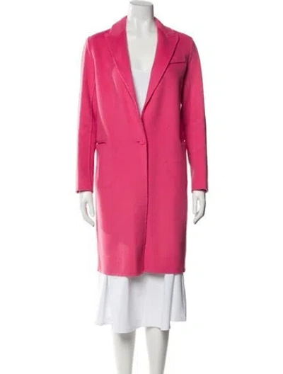 Pre-owned Sandro Wool Coat In Pink
