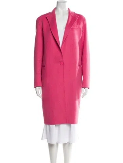 Pre-owned Sandro Wool Coat In Pink