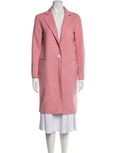 Pre-owned Sandro Wool Coat In Pink