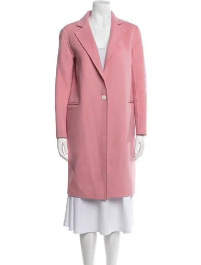 Pre-owned Sandro Wool Coat In Pink