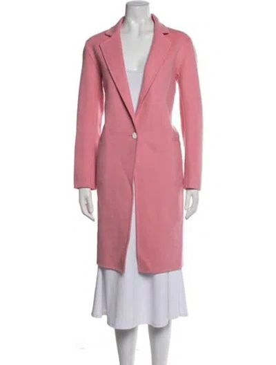 Pre-owned Sandro Wool Coat In Pink