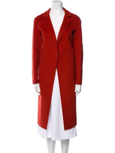 Pre-owned Sandro Wool Coat In Red
