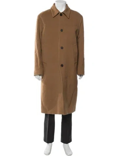 Pre-owned Sandro Wool Coat W/ Tags In Brown
