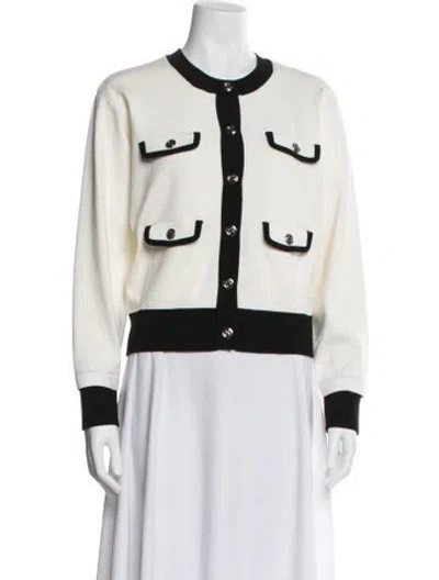 Pre-owned Sandro Wool Colorblock Pattern Evening Jacket In Neutral