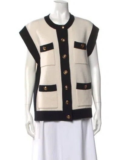 Pre-owned Sandro Wool Colorblock Pattern Sweater