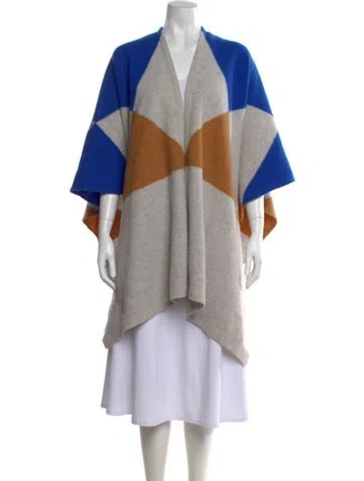 Pre-owned Sandro Wool Colorblock Pattern Sweater In Gray