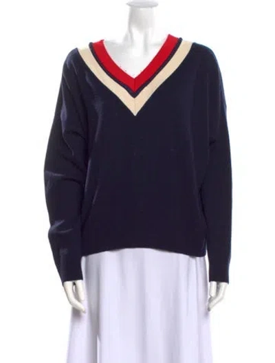 Pre-owned Sandro Wool Colorblock Pattern Sweater In Multi