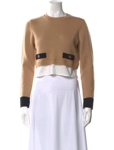 Pre-owned Sandro Wool Colorblock Pattern Sweater In Multi