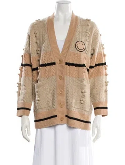Pre-owned Sandro Wool Colorblock Pattern Sweater In Neutral