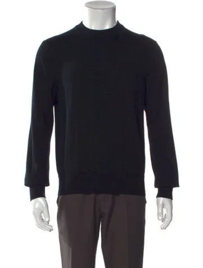 Pre-owned Sandro Wool Crew Neck Pullover In Black