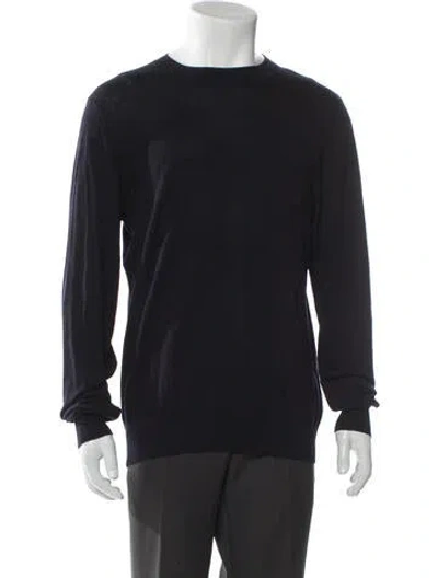 Pre-owned Sandro Wool Crew Neck Pullover In Blue
