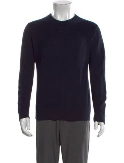 Pre-owned Sandro Wool Crew Neck Pullover In Blue