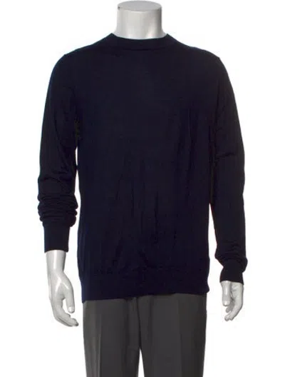 Pre-owned Sandro Wool Crew Neck Pullover In Blue