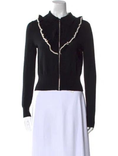 Pre-owned Sandro Wool Crew Neck Sweater In Black