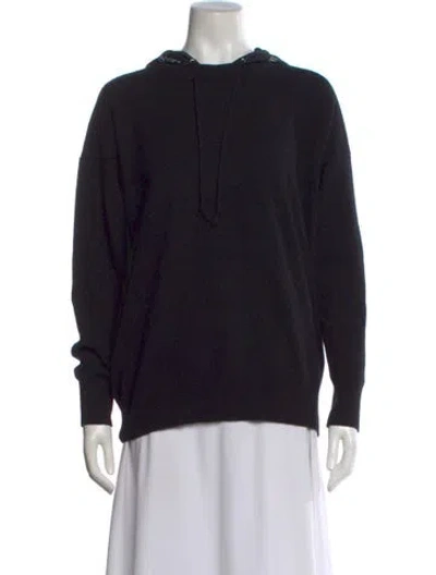 Pre-owned Sandro Wool Crew Neck Sweater In Black