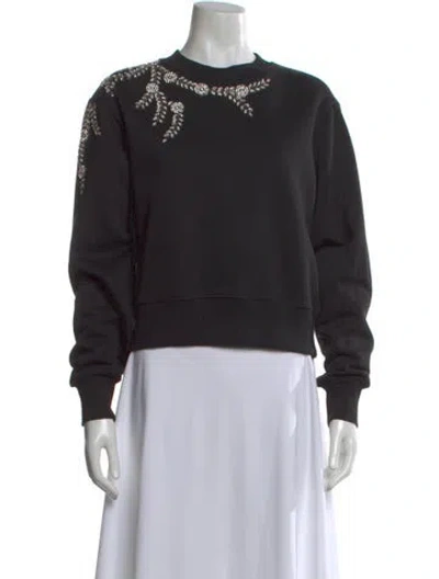Pre-owned Sandro Wool Crew Neck Sweater In Black