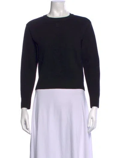 Pre-owned Sandro Wool Crew Neck Sweater In Black