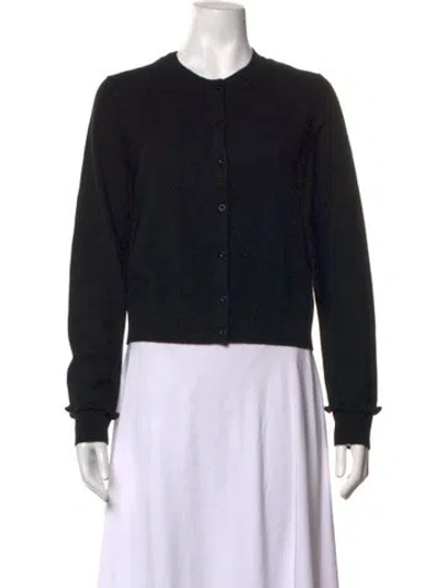 Pre-owned Sandro Wool Crew Neck Sweater In Black
