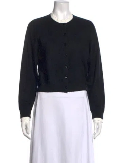 Pre-owned Sandro Wool Crew Neck Sweater In Black