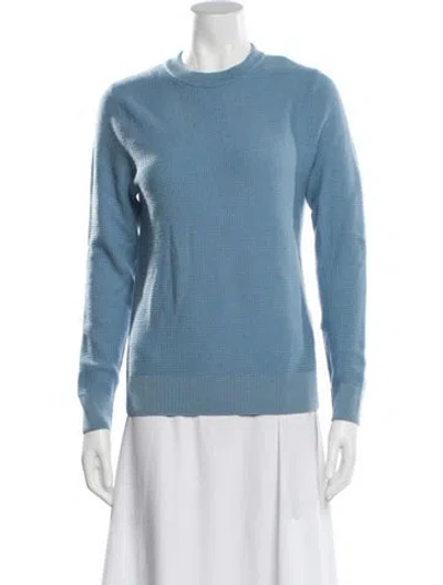 Pre-owned Sandro Wool Crew Neck Sweater In Blue