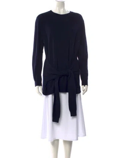 Pre-owned Sandro Wool Crew Neck Sweater In Blue