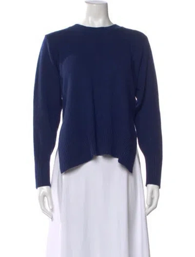Pre-owned Sandro Wool Crew Neck Sweater In Blue