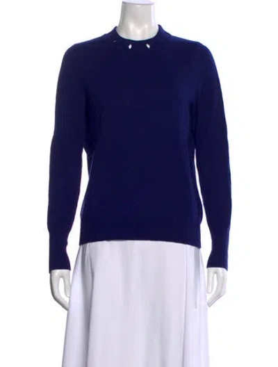 Pre-owned Sandro Wool Crew Neck Sweater In Blue