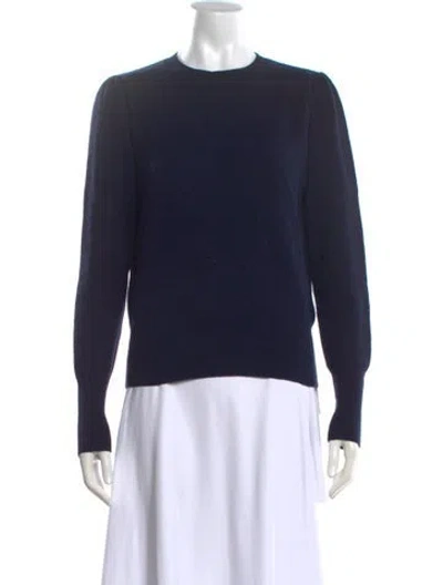 Pre-owned Sandro Wool Crew Neck Sweater In Blue