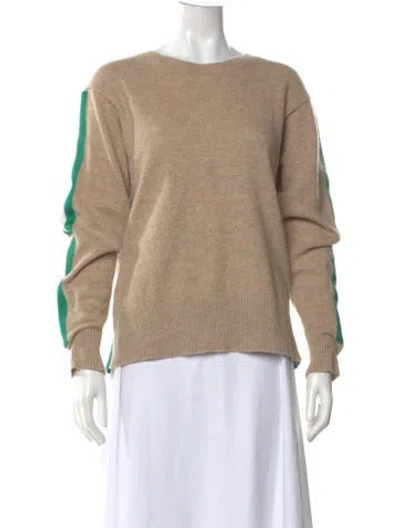 Pre-owned Sandro Wool Crew Neck Sweater In Brown