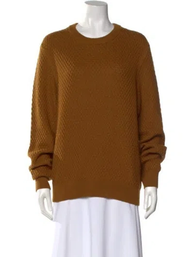 Pre-owned Sandro Wool Crew Neck Sweater In Brown