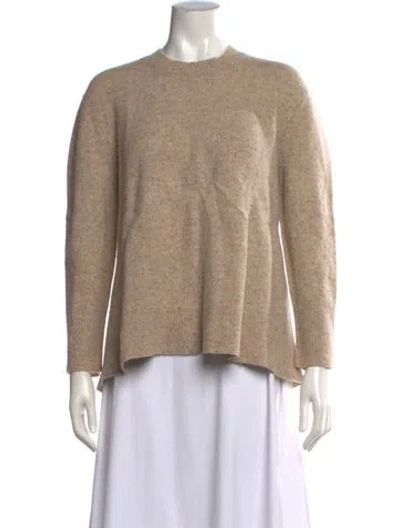 Pre-owned Sandro Wool Crew Neck Sweater In Brown