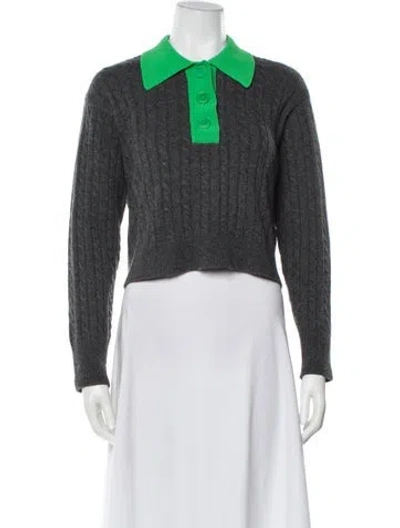 Pre-owned Sandro Wool Crew Neck Sweater In Gray