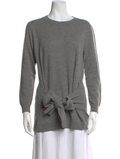 Pre-owned Sandro Wool Crew Neck Sweater In Gray