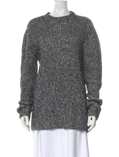 Pre-owned Sandro Wool Crew Neck Sweater In Gray