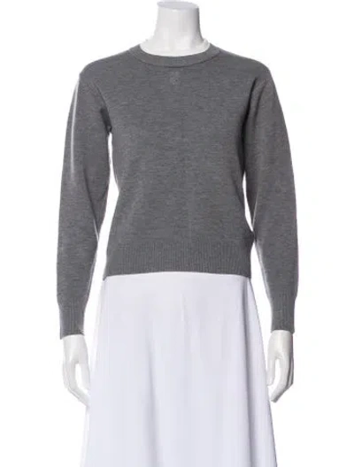 Pre-owned Sandro Wool Crew Neck Sweater In Gray