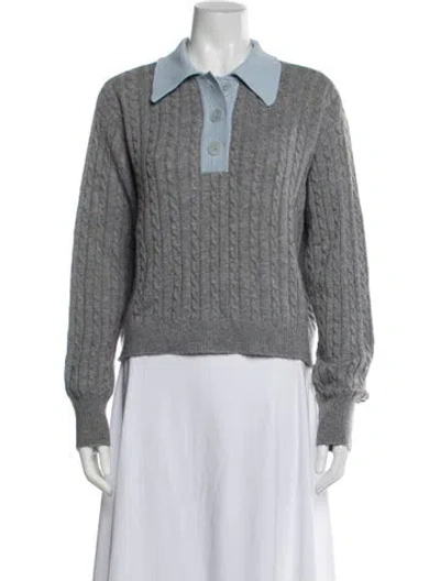 Pre-owned Sandro Wool Crew Neck Sweater In Grey