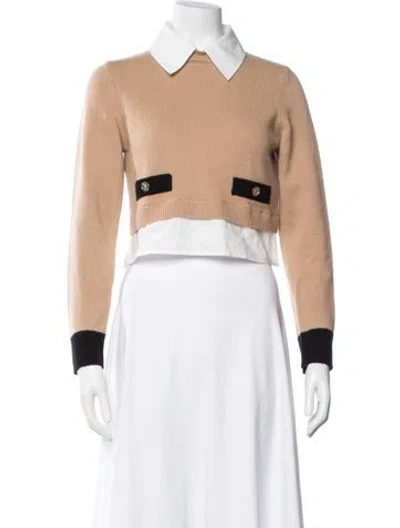 Pre-owned Sandro Wool Crew Neck Sweater In Multicolor