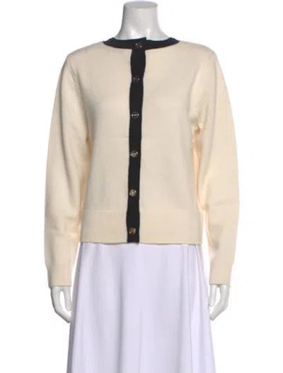 Pre-owned Sandro Wool Crew Neck Sweater In Neutral