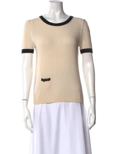 Pre-owned Sandro Wool Crew Neck Sweater In Neutral