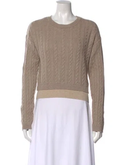 Pre-owned Sandro Wool Crew Neck Sweater In Neutral