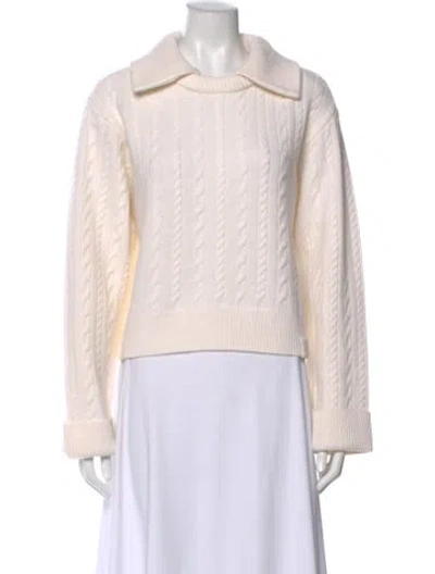 Pre-owned Sandro Wool Crew Neck Sweater In Neutral