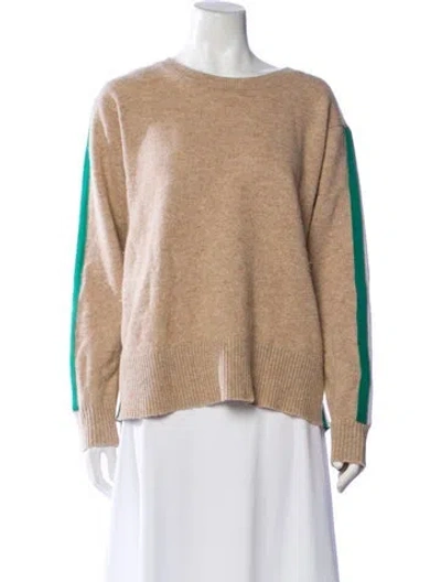 Pre-owned Sandro Wool Crew Neck Sweater In Neutral